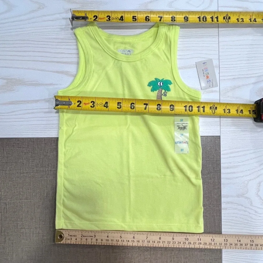 Garanimals Tank Top Shorts Set Boys 3T Yellow Tan Red Blue 4-Piece Summer Mix